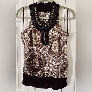 LE CHATEAU women’s brown satiny top size small